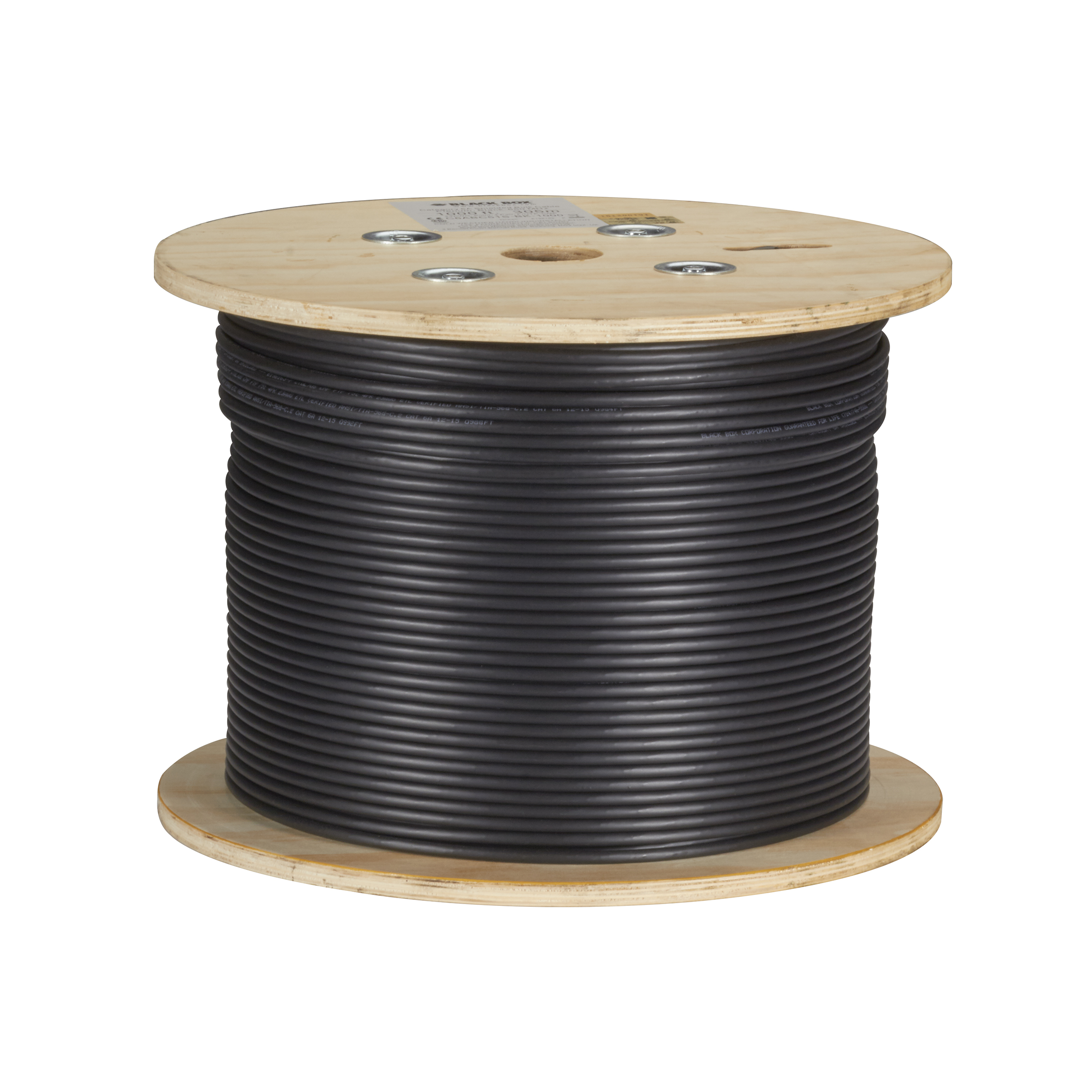 CAT6A 650-MHz Solid Bulk Cable UTP CMP Plenum 1000FT Spool | Black Box