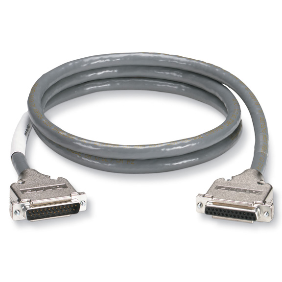 Extended-Distance/Quiet Thumbscrew Cable with Nonremovable EMI/RFI Hoods 25 12 1 