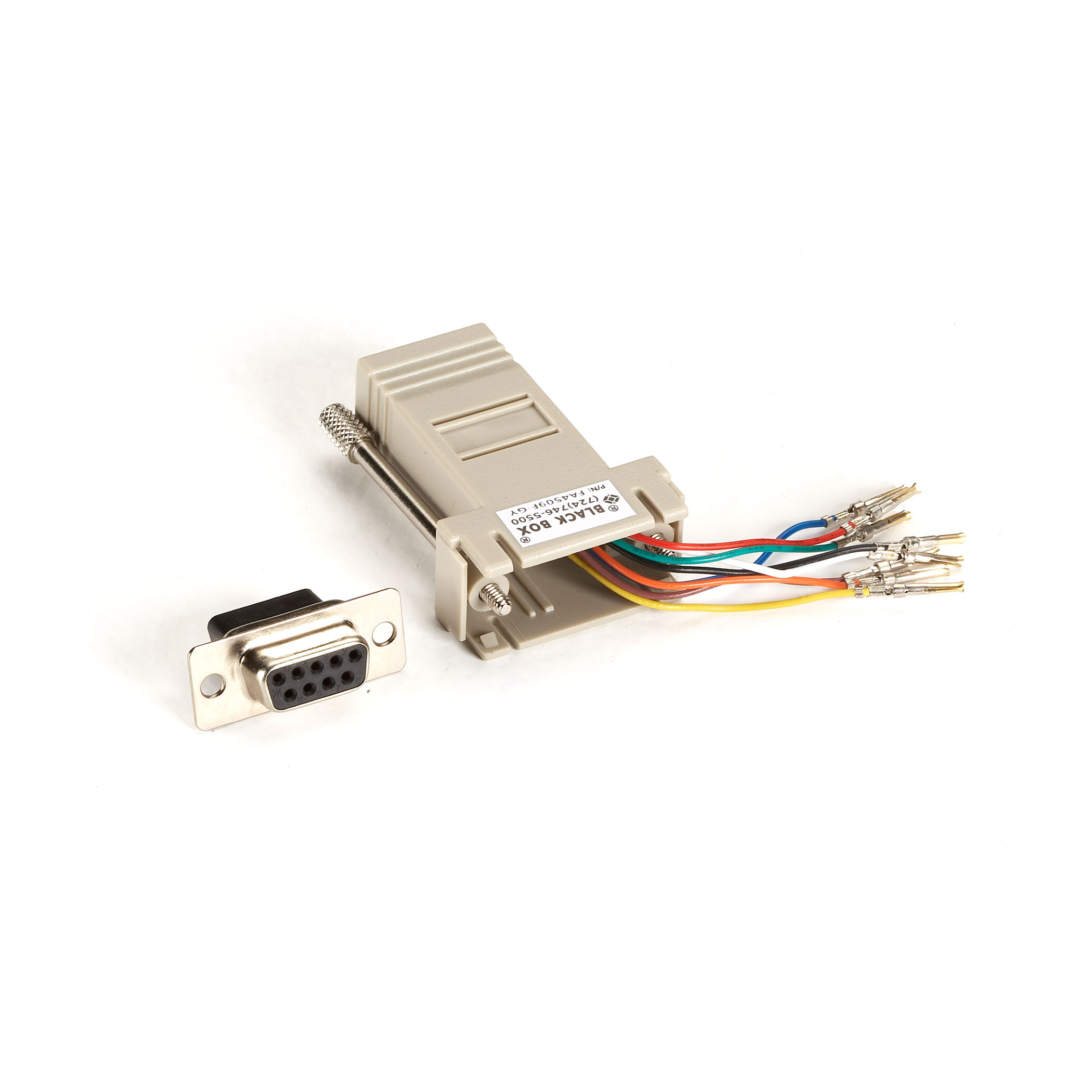 Modular Adapter Kit with Thumbscrews - DB9 to RJ45 (Female) | Black Box