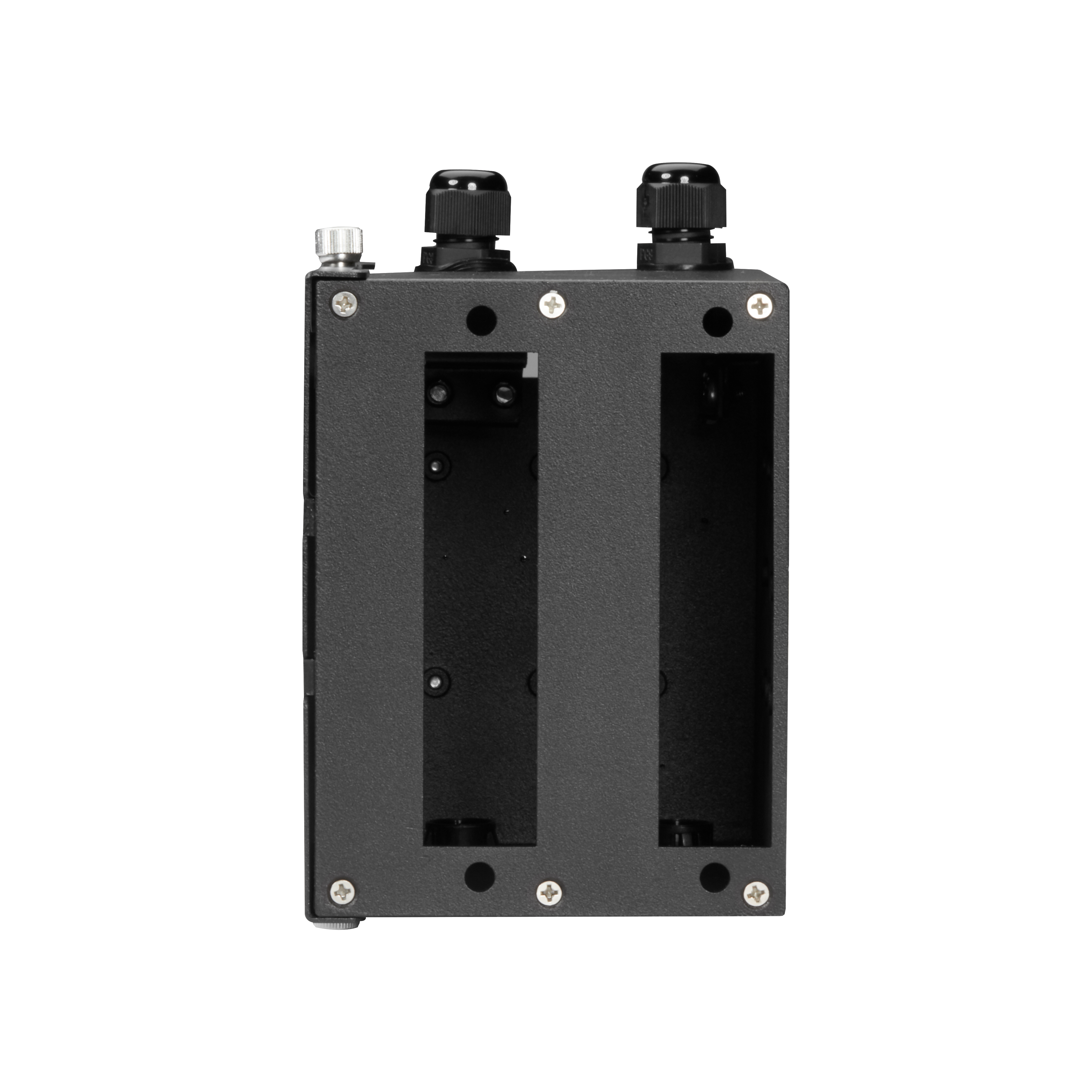 Wallmount Mini-DIN Rail Fiber Enclosure - 2-Port | Black Box