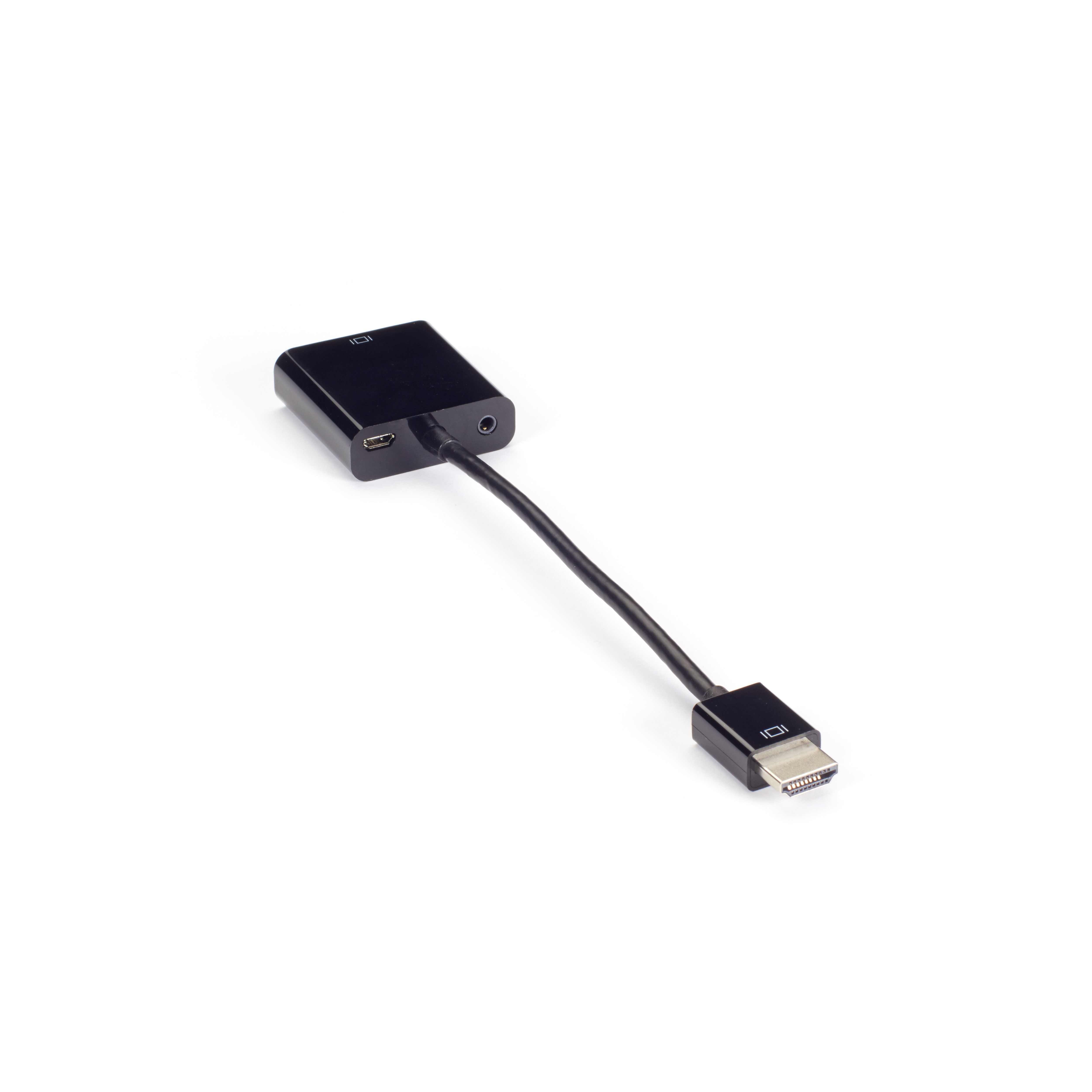 Guia idea huella Video Adapter Dongle - HDMI Male to VGA Female with Audio I Black Box
