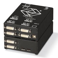 KVM Extender - Singlemode Fiber, DVI-D/USB 2.0, Audio, Serial