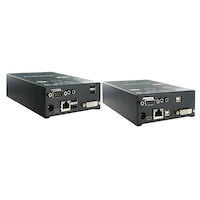 DKM Compact KVM Extender - DVI-D, Embedded USB 2.0 (36Mbps), RS232, Audio, Single-Access, CATx