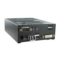 DKM Compact KVM Extender Receiver - Fiber, DVI, USB, RS232, Audio, and USB 2.0 at 36 Mbps, Single-Mode Fiber