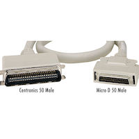 External SCSI Cable - Micro D50 Male to Micro D Male, 6-ft. (1.8-m)
