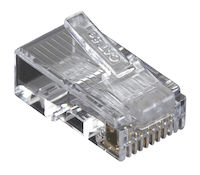 Connect CAT5e Modular Plug for Round Solid/Stranded Cable - Unshielded