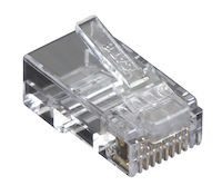 Connect CAT6 Modular Plug for Round Solid/Stranded Cable - Unshielded