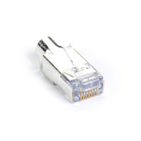 CAT6 EZ RJ45 Modular Plug Connector for Round Solid/Stranded Wire - Shielded, TAA