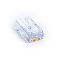 CAT6 EZ RJ45 Modular Plug Connector for Round Solid/Stranded Wire - Unshielded, TAA