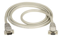 RS232 Shielded Cable - Metal Hood, DB9 Male/Female, 5-ft. (1.5-m)
