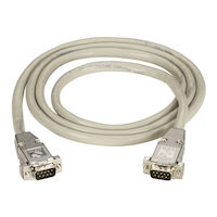 DB9 Extension Cable - EMI/RFI Hoods, Male/Male, Beige, Custom Length