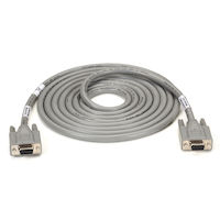 Extended-Distance/Quiet Cable - Nonremovable EMI/RFI Hoods, Stranded, DB9, Straight-Wired, 9 (4 1/2 Pairs) - All Pins