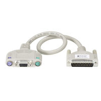 KVM User Cable - DB25, VGA, PS/2, 20-ft. (6.0-m)
