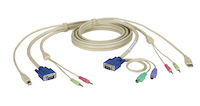 KVM CPU Cable - DT Pro II Series, VGA, PS/2, Audio