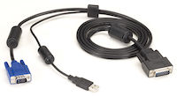 Secure  KVM Switch Cable - VGA and USB to HD26