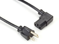 Power Cord - NEMA 5-15P to IEC-60320-C13 (Right-Angle), 6-ft. (1.8-m)