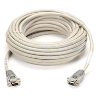 RS232 Shielded Null Modem Cable - Metal Hood, DB9