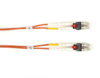 LockPORT OM2 50/125 Multimode Fiber Optic Patch Cable - OFNR PVC, Key Locking