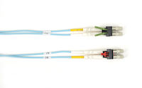 LockPORT OM3 50/125 Multimode Fiber Optic Patch Cable - OFNR PVC, Secure/Key Locking