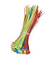Nylon Cable Zip Ties - 1/8"W x 4"L, Assorted Colors, 100-Pack