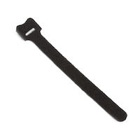 Hook and Loop Cable Wrap - 1/2" x 6", Black, 10-Pack