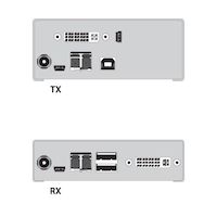 DKM Compact KVM Extender Kit - Single DVI-I, VGA, (2) USB HID, Fiber