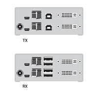 DKM Compact KVM Extender Kit - Dual DVI-D, (4) USB HID, Fiber