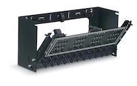 Wallmount Panel - 8U, 19"W x 12"D, 10-32, Tapped Rails, 60 lb Capacity