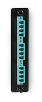 Low-Density 10G Multimode Fiber Adapter Panel - Ceramic Sleeve, (6) LC Duplex, Aqua