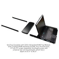 ServTray 17" LCD Console Drawer with 16-Port CATx KVM Switch