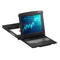 ServView KVM LCD Console Tray and IP-Enabled CATx Switch - 17", 16-Port, Dual-Rail, PS/2, USB, (1) IP User