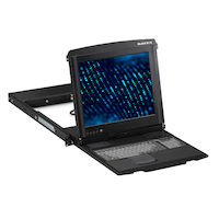 ServView KVM LCD Console Tray and IP-Enabled CATx Switch - 17", 16-Port, Dual-Rail, PS/2, USB, (4) IP Users