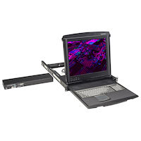 ServView KVM LCD Console Tray and Switch - 17", 1-Port, Dual-Rail, DVI-D, VGA, PS/2, USB