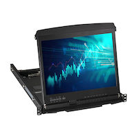 ServView KVM LCD Console Tray and Switch - 17", 8-Port, Dual-Rail, DVI-D, USB, Widescreen