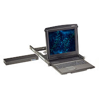 ServView KVM LCD Console Tray and Switch - 17", 8-Port, Dual-Rail, VGA, PS/2, USB