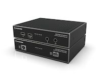 KVXHP Series KVM Extender over CATx/Fiber - Dual-Monitor, 4K DisplayPort, USB 2.0 Hub, Serial, Audio, Local Video