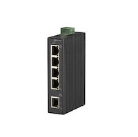 LBH120 Series Fast Ethernet (100-Mbps) Hardened Temperature Switch - (5) 10/100-Mbps Copper RJ45, 12-48V DC-Power