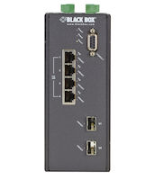 LEH1104 Series Gigabit Ethernet (1000-Mbps) Extreme Temperature Managed PoE+ Switch - (4) 10/100-Mbps Copper RJ45 PoE+, (2) 1000-Mbps GE SFP