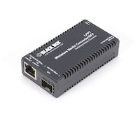 MultiPower Miniature Gigabit Ethernet (1000-Mbps) Media Converter - 10/100/1000-Mbps Copper to 1000-Mbps Fiber SFP
