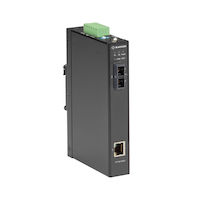 LGC280 Series Gigabit Ethernet (1000-Mbps) Industrial Media Converter - 10/100/1000-Mbps Copper to 1000-Mbps Multimode Fiber, 850nm 500m, 0.5km, SC