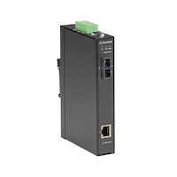 LGC280 Series Gigabit Ethernet (1000-Mbps) Industrial Media Converter - 10/100/1000-Mbps Copper to 1000-Mbps Singlemode Fiber, 1310nm, 10km, SC
