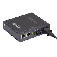 Compact Gigabit Ethernet (1000-Mbps) Media Converter - (2) 10/100/1000-Mbps Copper to 100/1000-Mbps Multimode Fiber, 850nm, 0.5km, SC