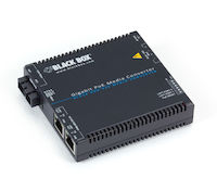LGC5200 Series Fast Ethernet (100-Mbps) PoE Media Converter - (2) 10/100/1000-Mbps Copper to 100/1000-Mbps Singlemode Fiber, 1310nm, 15km, SC