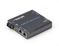 LGC5200 Series Gigabit Ethernet (1000-Mbps) PoE+ Media Converter - 10/100/1000-Mbps Copper to 100/1000-Mbps Singlemode Fiber, 1310nm, 15km, SC