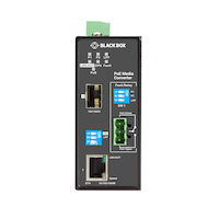 LGC5500 Series Gigabit Ethernet (1000-Mbps) Industrial PoE Media Converter - 10/100/1000-Mbps Copper to 100/1000-Mbps Fiber SFP