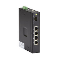 LIE400 Series Gigabit Ethernet (1000-Mbps) Extreme Temperature PoE Switch - (4) 10/100/1000-Mbps Copper RJ45 PoE, (1) 100/1000-Mbps SFP