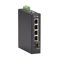 LIG400 Series Gigabit Ethernet (1000-Mbps) Extreme Temperature Switch - (4) 10/100/1000-Mbps Copper RJ45, (1) SFP