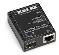 Micro Mini Gigabit Ethernet (1000-Mbps) Media Converter - 10/100/1000-Mbps Copper to 1000-Mbps Fiber SFP