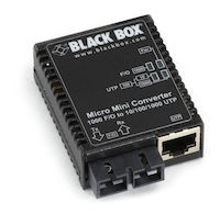 Micro Mini Gigabit Ethernet (1000-Mbps) Media Converter - 10/100/1000-Mbps Copper to 1000-Mbps Singlemode Fiber, 1310nm, 12km