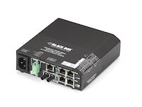 LPH240 Series Fast Ethernet (100-Mbps) Hardened Temperature PoE Switch - 10/100-Mbps Copper RJ45 PoE, 100-Mbps Multimode Fiber, 850nm, 2km
